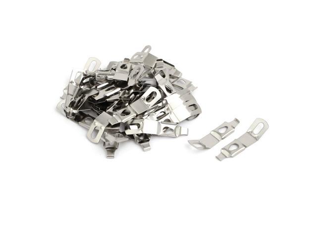 Picture Photo Frame Backboard Metal Spring Turn Clip Hanger Siver Tone 50pcs Newegg Com