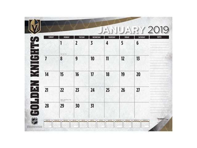 Turner 1 Sport Vegas Golden Knights 2019 22x17 Desk Calendar