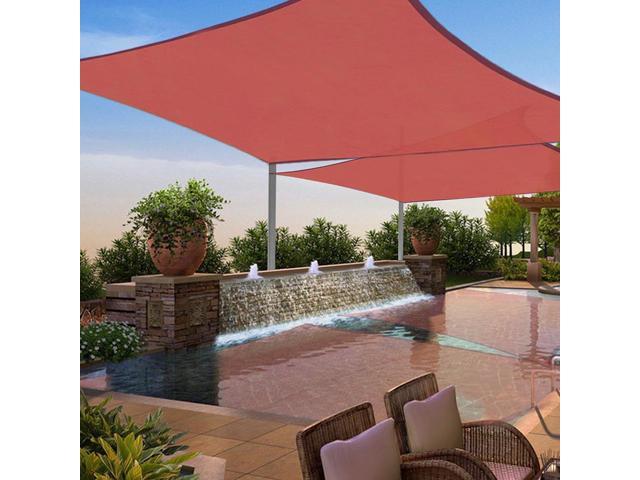 2pcs 12 X12 Square Sun Shade Sail Uv Blocking Outdoor Patio Lawn