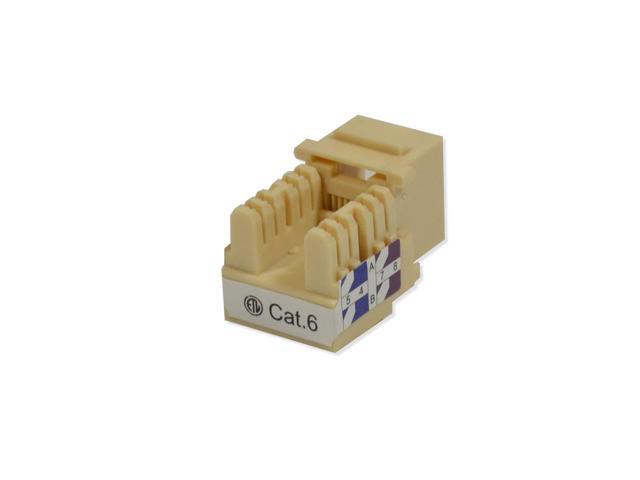 10 pack lot Keystone Jack Cat6 Ivory Network Ethernet 110 Punchdown 8P8C Cat 6