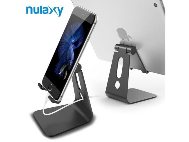 Nulaxy Universal Phone Holder For Mobile Aluminum Desk Mount Hinge Adjule Tablet Stands Iphone 6 7 Ipad Newegg Com