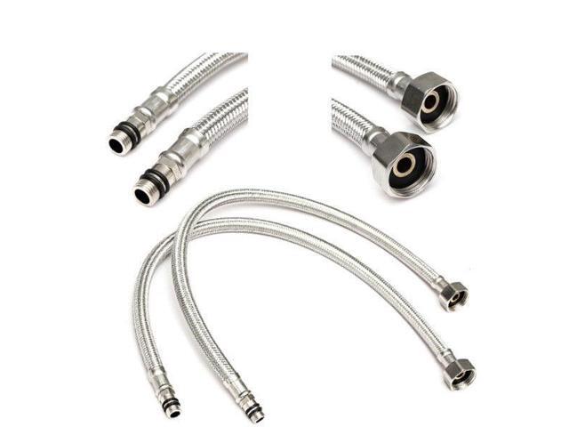 2pcs Kitchen Basin Mixer Tap Faucet Stainless Steel Braided Water Hose Connector Newegg Ca