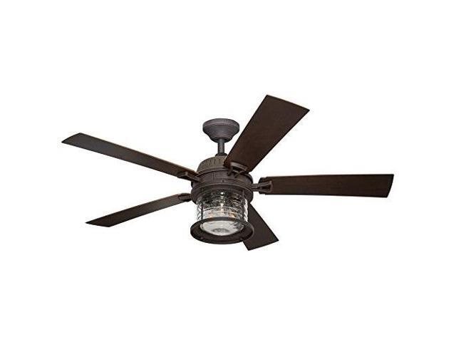 Allen Roth Stonecroft 52in Rust Indoor Outdoor Downrod Or Close