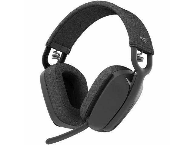 Logitech Zone Vibe 100 Lightweight Wireless Over Ear Headphones with Noise Canceling Microphone, Advanced Multipoint Bluetooth Headset, Works with Teams, Google Meet, Zoom, Mac/PC - Graphite