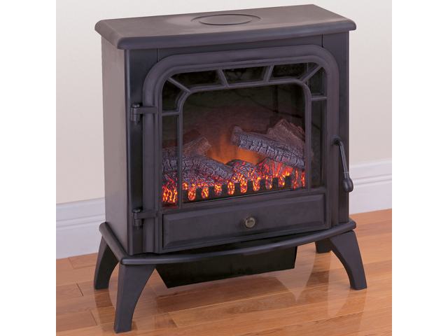 Procom Electric Stove Fireplace Black Finish Model V50hyld
