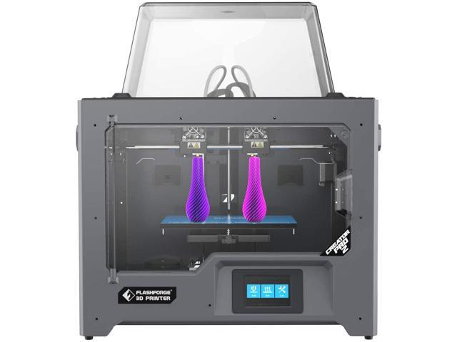 FlashForge 3D Printer Creator Pro2, Independent Dual Extruder W/2 Spools, Metal Frame Structure, Acrylic Covers, Optimized Build Platform, Works with ABS and PLA