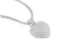 Amour Collections 1 CT Diamond Heart Necklace w/ Sterling Silver