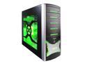 XION Solaris XON-403 Black with Green LED Light Steel ATX Mid Tower Computer Case