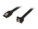 OKGEAR 36" SATA 6Gbps Cable, Straight to Right Angle with Metal Latch, Black, Backward Compatible with 3 Gbps and 1.5 Gbps