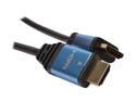 APEVIA HDMI6MM 6 ft. Black & Blue HDMI V1.3 Male to Male w/ Blue Metal Hood, Gold Plated Shell Connectors Male to Male