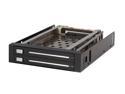 StarTech.com HSB220SAT25B 2 Drive 2.5in Trayless Hot Swap SATA Mobile Rack Backplane - Dual Drive SATA Mobile Rack Enclosure for 3.5 HDD