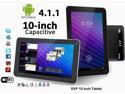 SVP® 10" Android 4.1.1 Jelly Bean Capacitive Touchscreen Tablet Features Google Play Store, Skype, YouTube, Netflix, Camera, Wifi, and G-Sensor!