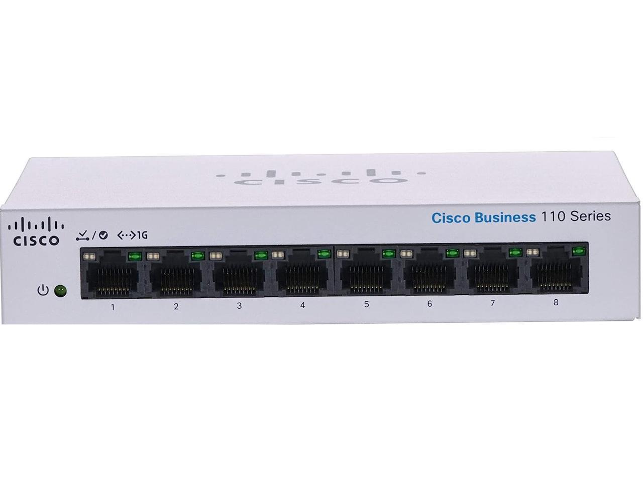 【新品】Cisco CBS110-8T-D 8ポートスイッチ 2台 Cisco 110 CBS110-8T-D Ethernet Switch, 8 Ports - 2 Layer