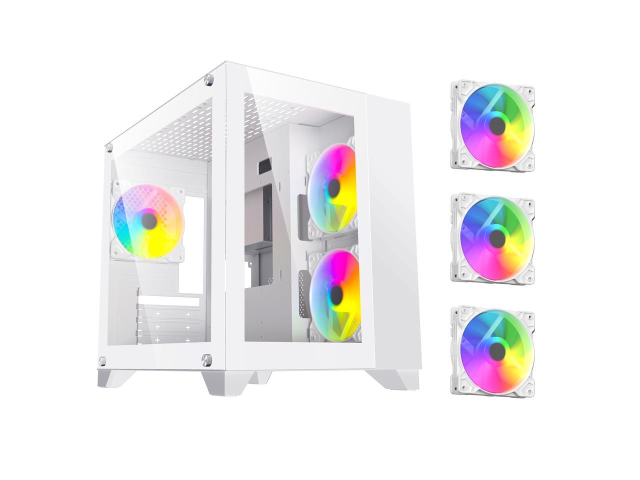 DIYPC ARGB-Q3R2-W Белый USB30 Type C Закаленное стекло Micro ATX Gaming 2379000₽
