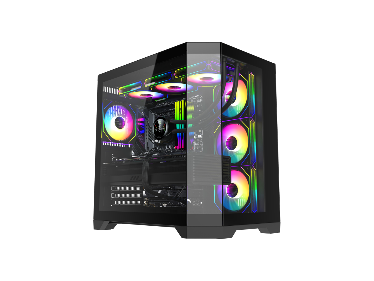 GAMEMAX HYPE-A Black USB3.0 Mid-Tower ATX Tempered Glass