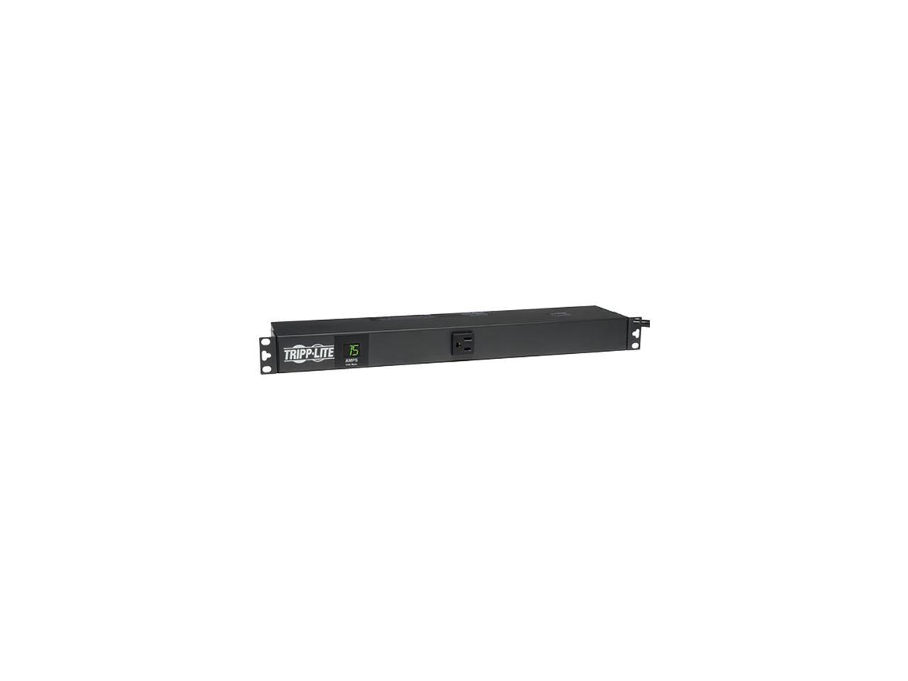 Tripp Lite PDU Metered 120V 15A 5-15R 13 Outlet 5-15P Horizontal 1URM 6ft Cord - Picture 2 of 4