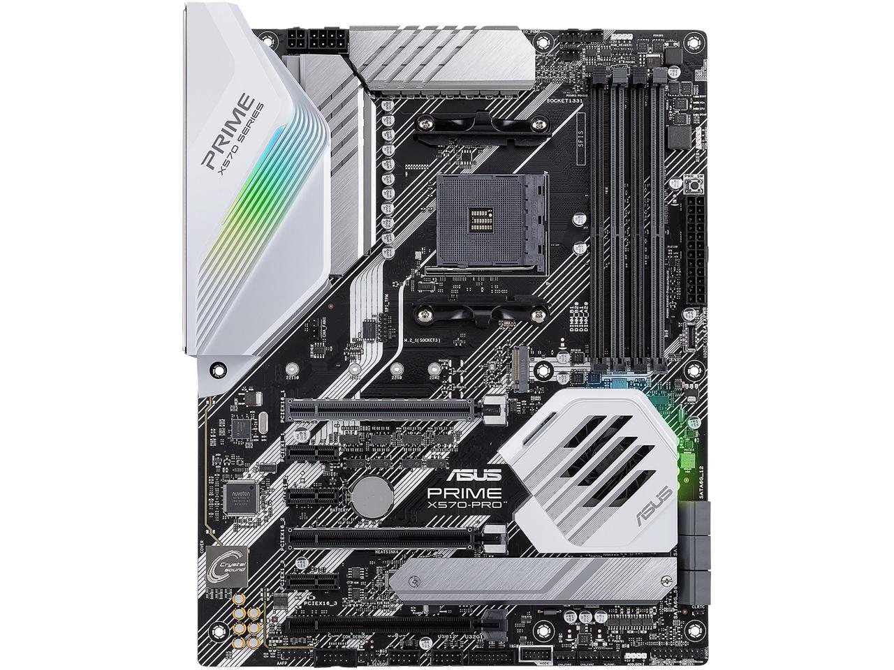 ASUS Prime X570-Pro Ryzen 3 AM4 with PCIe Gen4, Dual M.2, HDMI, SATA 6Gb/s USB 3.2 Gen 2 ATX Motherboard