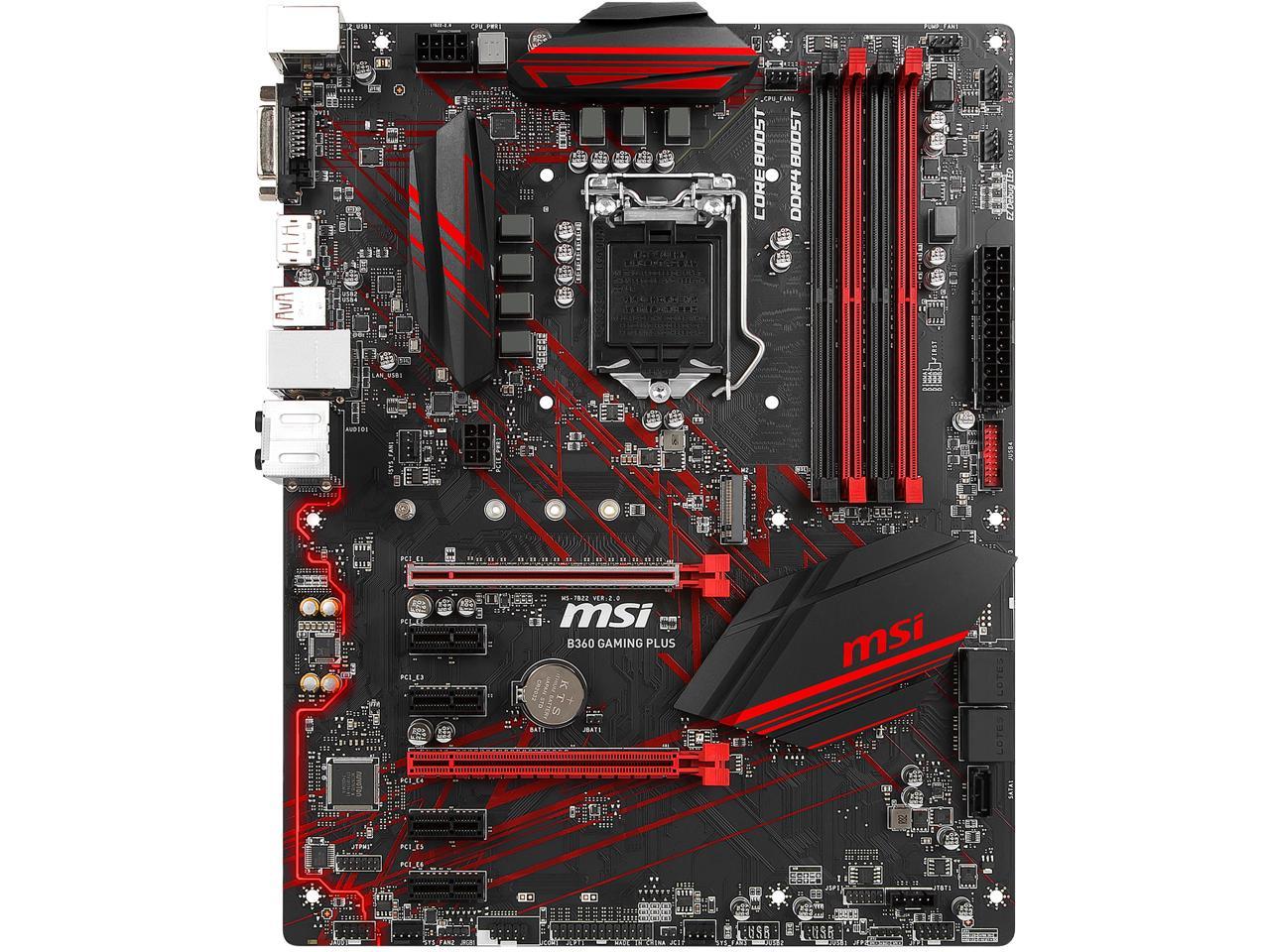 Msi b360 gaming plus совместимость процессоров