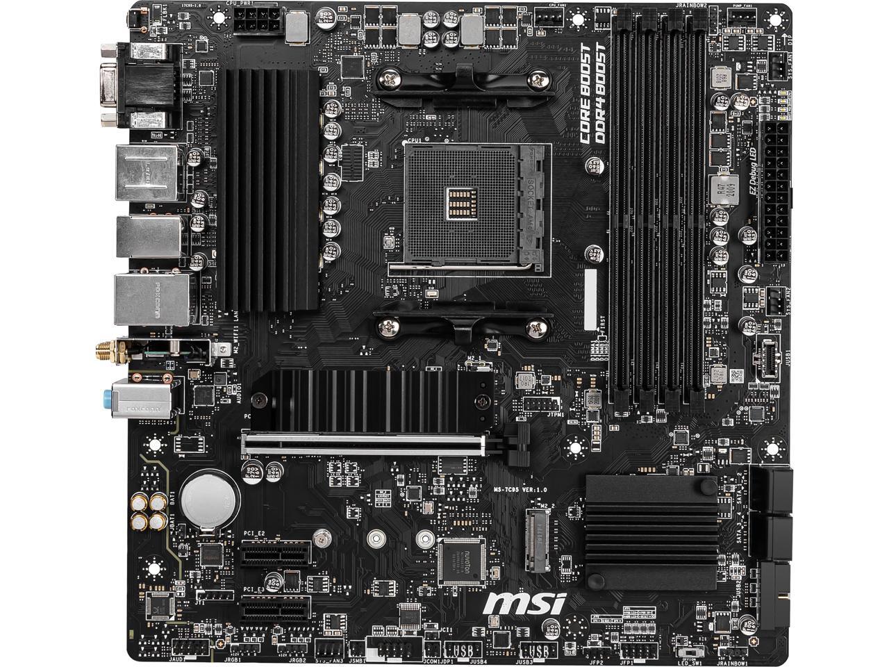 MSI PRO B550M PRO-VDH WIFI AM4 AMD B550 SATA 6Gb/s USB 3.0 Micro
