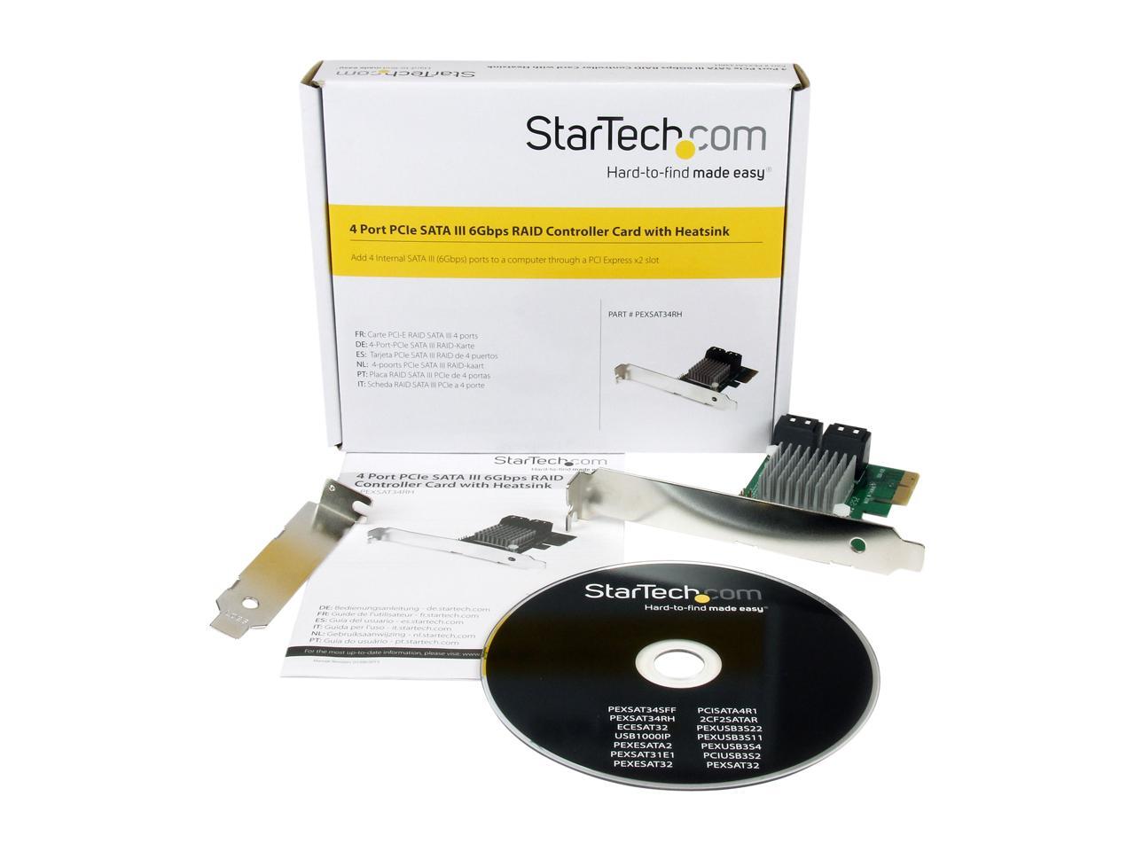 StarTech.com PEXSAT34RH 4-Port PCI-Express SATA III 6Gbps RAID-Controllerkarte - Bild 5 von 5