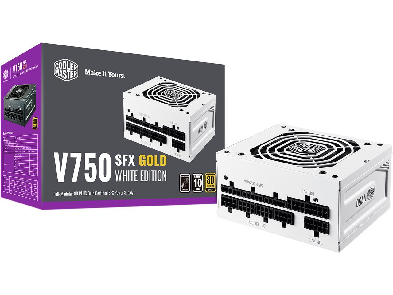 Cooler Master V750 SFX Gold White ATX 3.1 Full Modular SFF Power