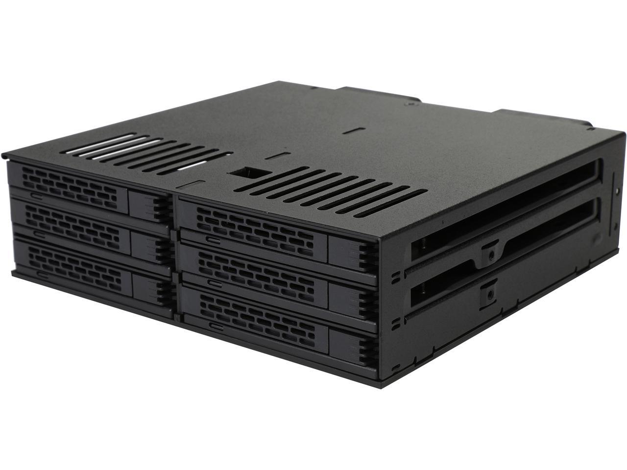ICY DOCK MB326SP-B | 6 Bay 2.5” SATA HDD / SSD Hot Swap Backplane Cage Enclosure - Picture 1 of 5