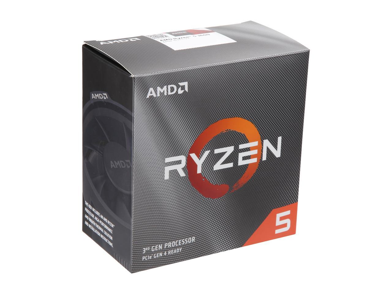 AMD RYZEN 5 3600 6-Core 3.6 GHz (4.2 GHz Max Boost) Socket AM4 65W 100-100000031BOX Desktop Processor