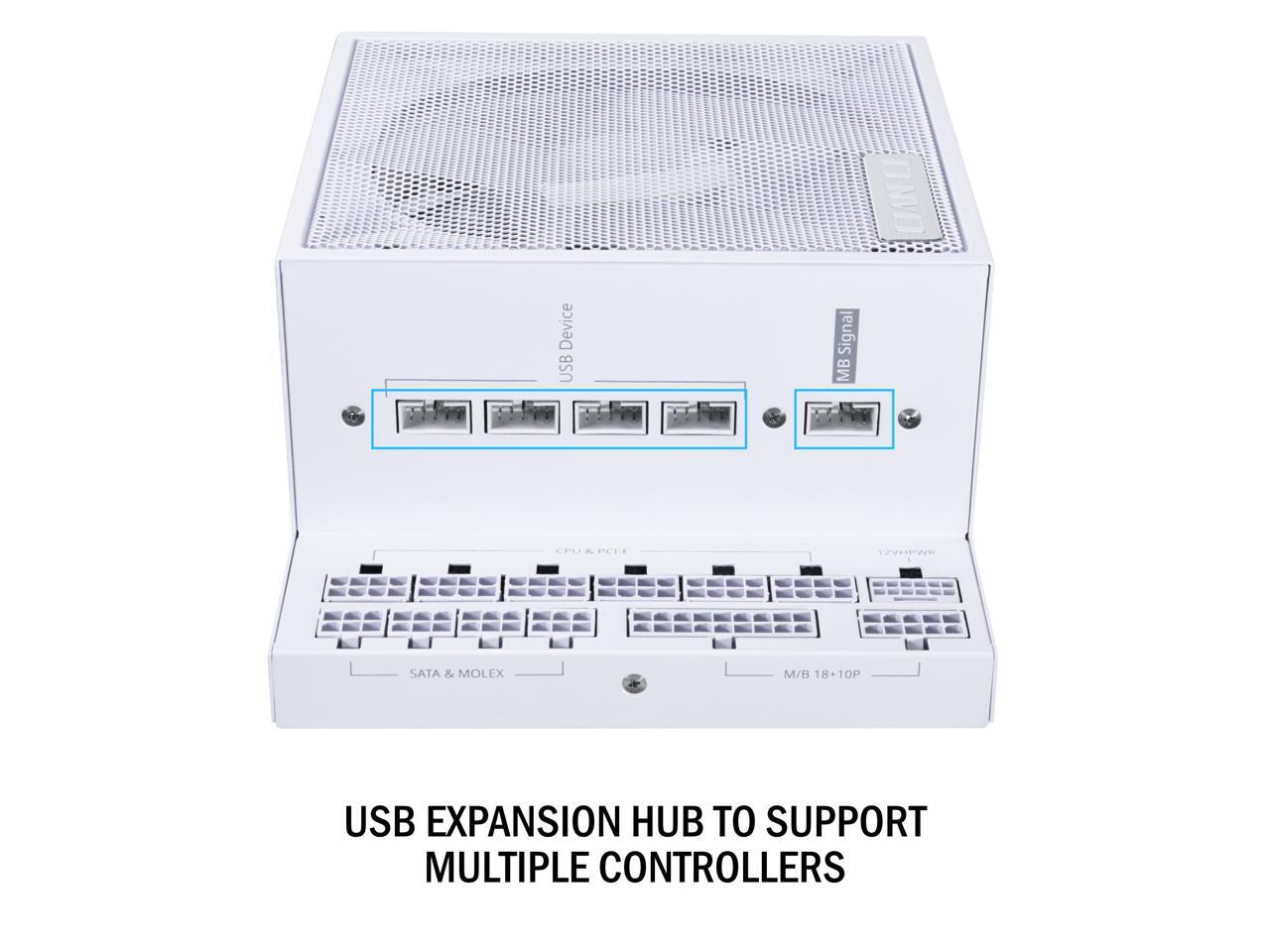 LIAN LI Edge series EG1300 White, 1300W ATX12V v3.1, 80 PLUS