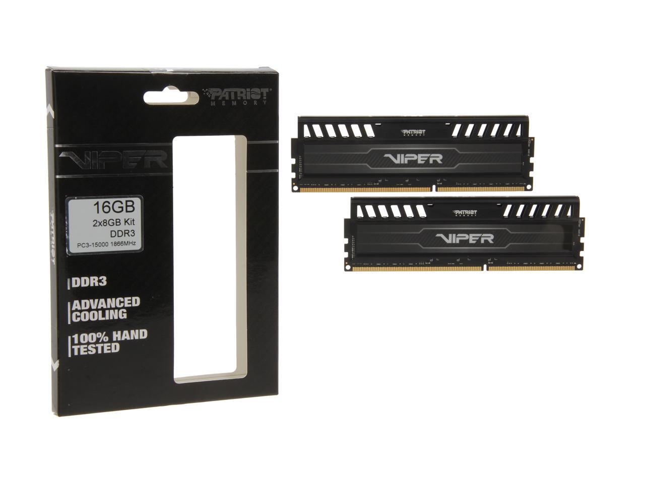 Patriot Viper 3 16GB (2 x 8GB) 240-Pin PC RAM DDR3 1866 (PC3 15000) Desktop - Afbeelding 3 van 4