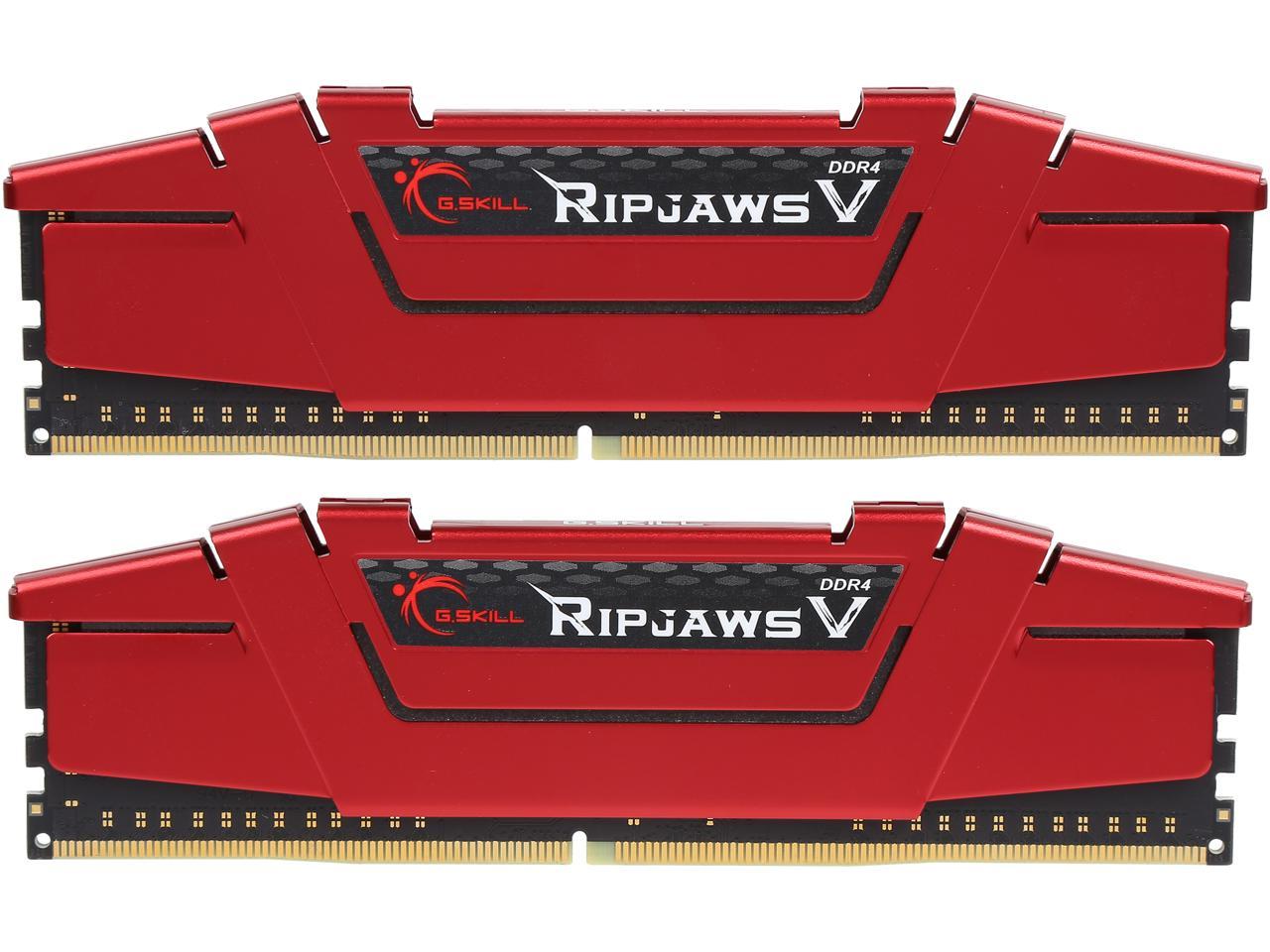 G.SKILL Ripjaws V Series 16GB (2 x 8GB) DDR4 3200 (PC4 25600) Intel Z170 Platform Desktop Memory, Model F4-3200C16D-16GVRB