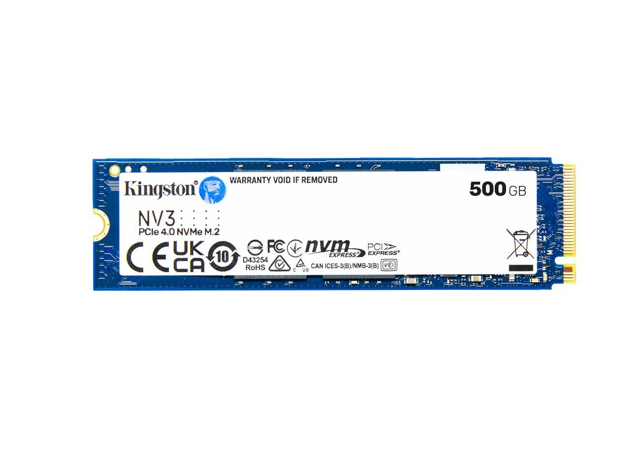 Kingston NV3 M.2 2280 500GB PCIe 4.0 x4 NVMe Internal Solid State