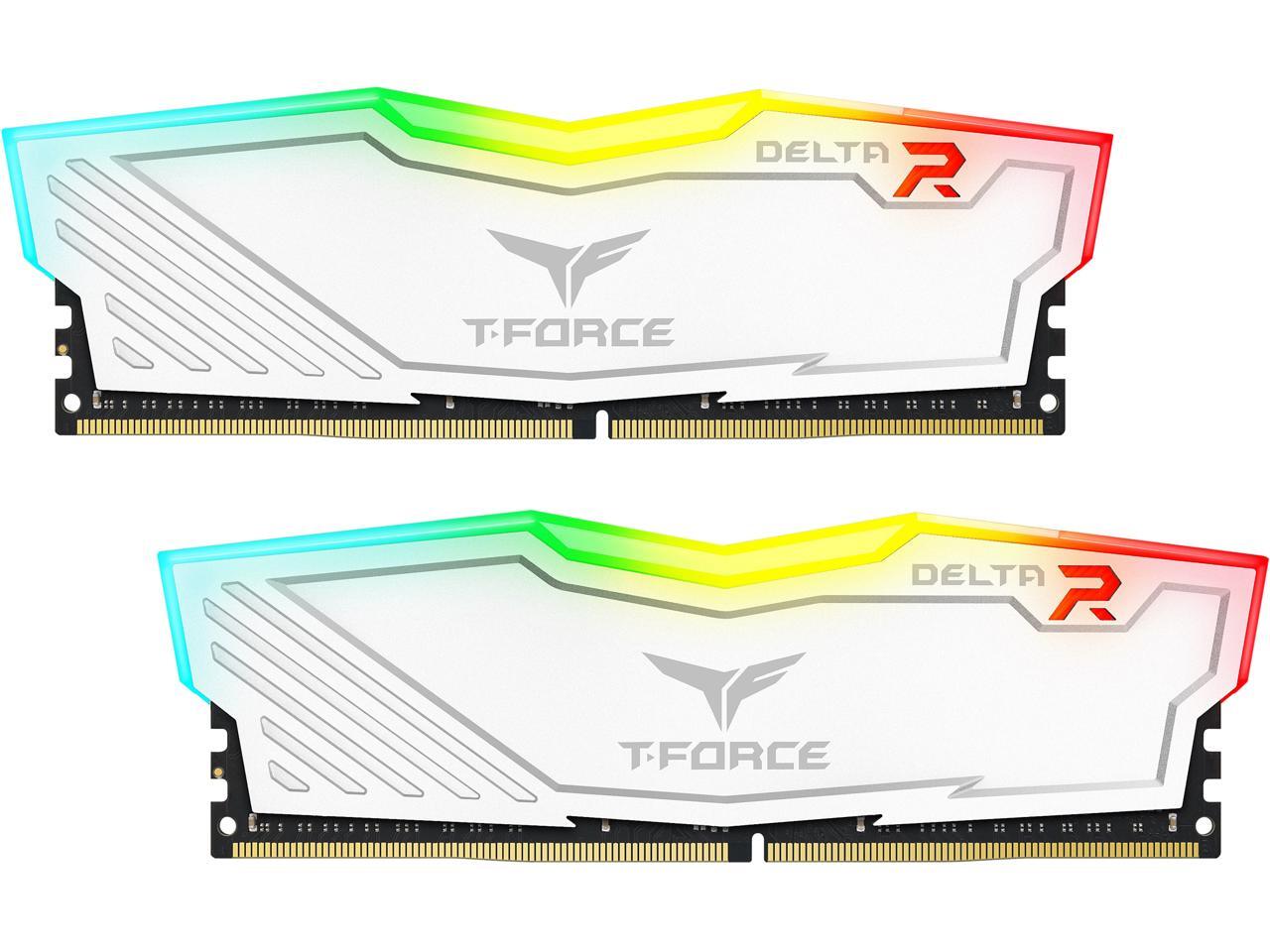 Team T-Force Delta RGB 16GB (2 x 8GB) DDR4 3200 (PC4 25600) Desktop Memory, TF4D416G3200HC16CDC01