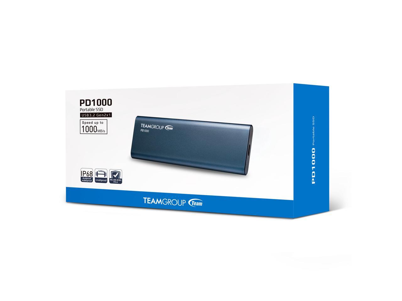 TEAMGROUP PD1000 1TB Aluminum Portable External Solid State Drive
