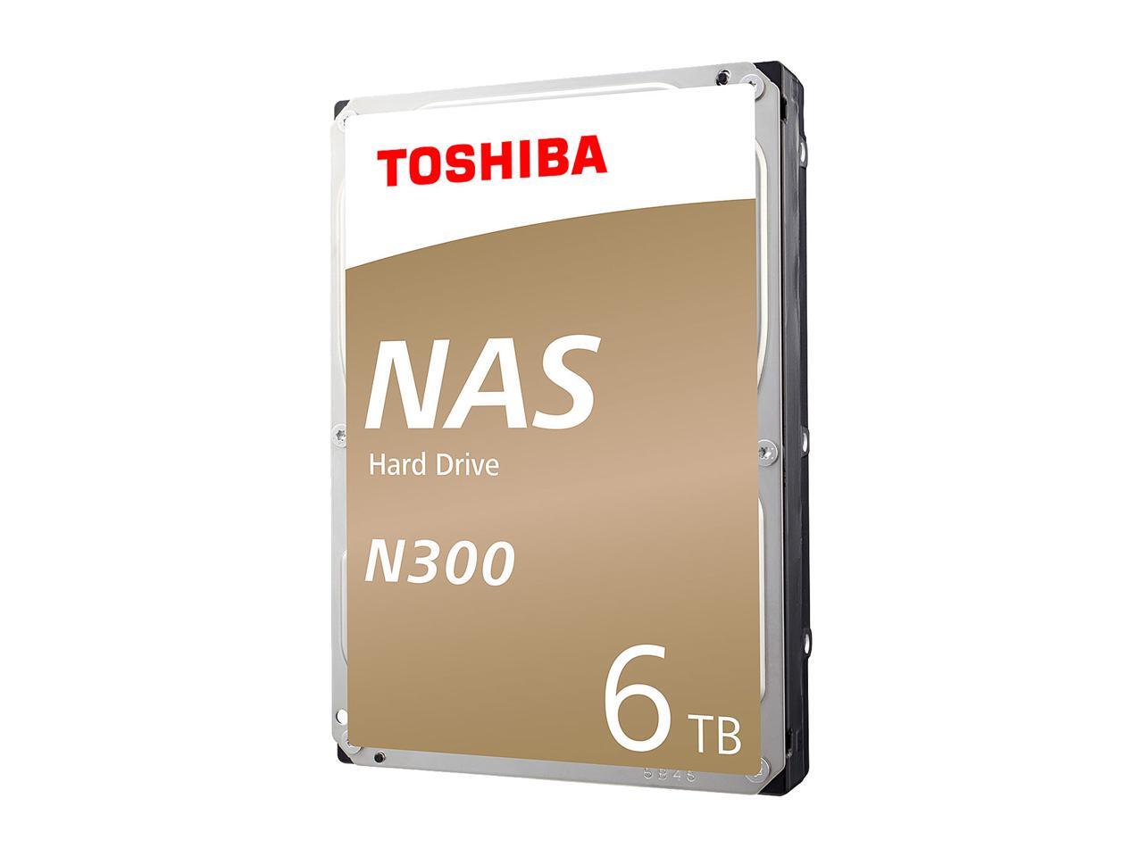 Toshiba N300 6TB NAS Internal Hard Drive 7200 RPM SATA 6Gb/s 128MB Cache 3.5" - Retail Package