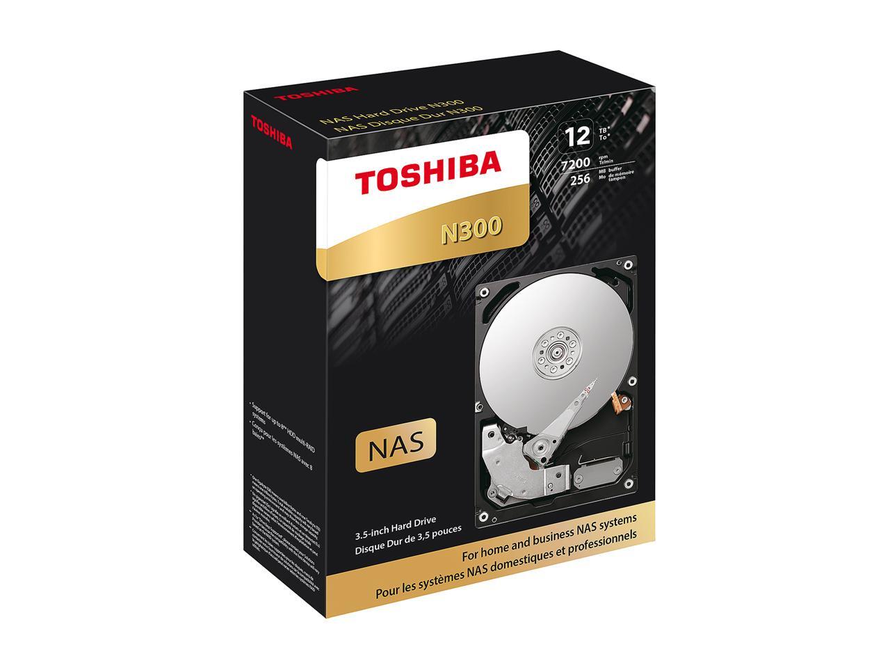 TOSHIBA N300 12TB 7200 RPM 256MB Cache SATA 6Gb/s 3.5" Internal Hard Drive
