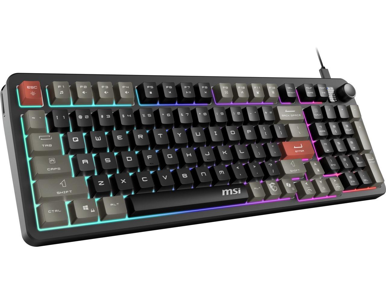 MSI Forge GK110 Gaming Keyboard - Membrane Switches, 96% Compact