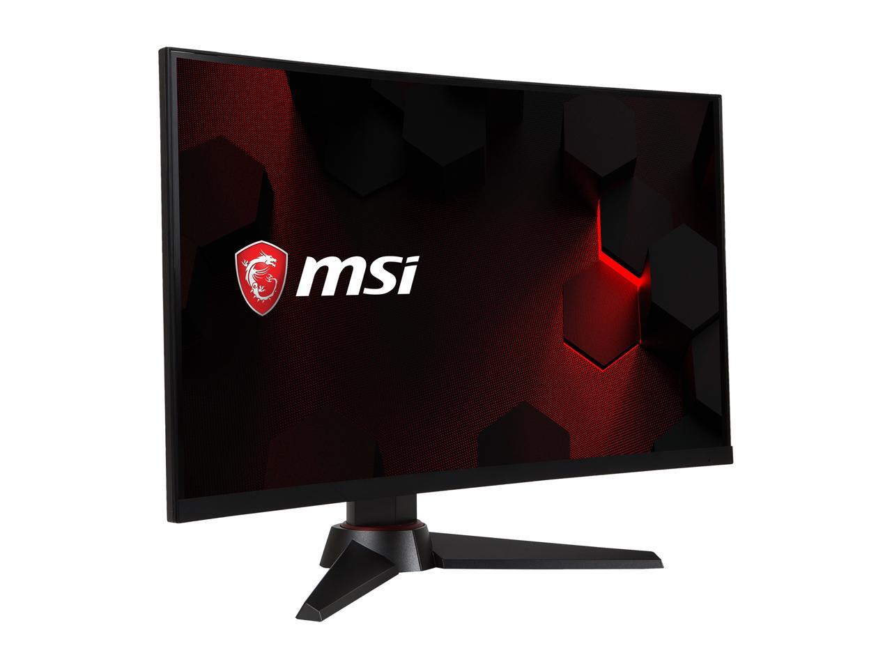 MSI Optix MAG24C 24" Non-Glare 1ms FHD 144Hz AMD FreeSync 1800R Curved Gaming Monitor, VA, Red LED