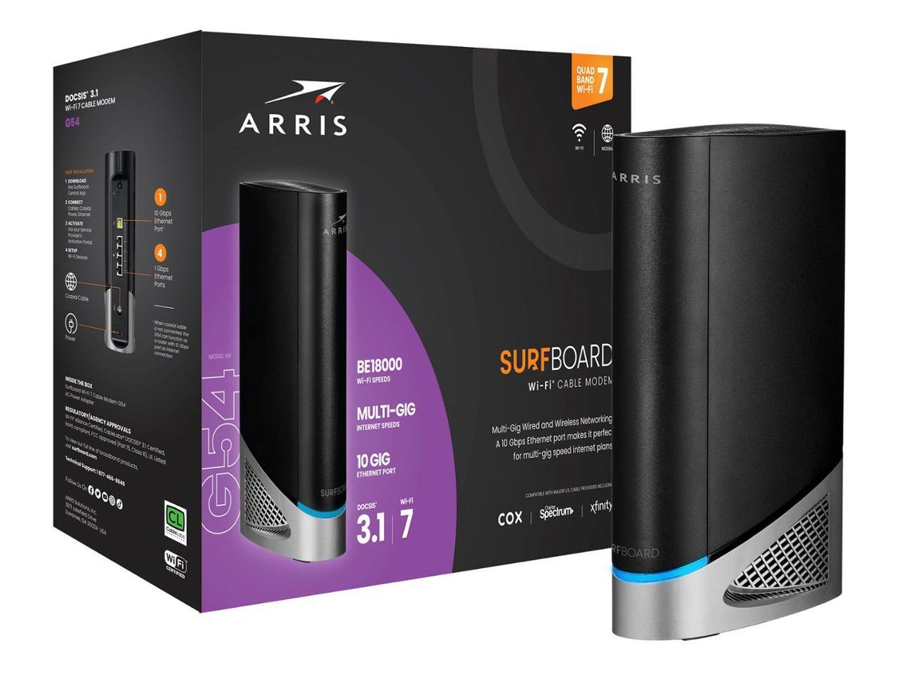 Arris G54 SURFboard® DOCSIS® 3.1 Gigabit Modem & Wi-Fi® 7 Router - Picture 1 of 5