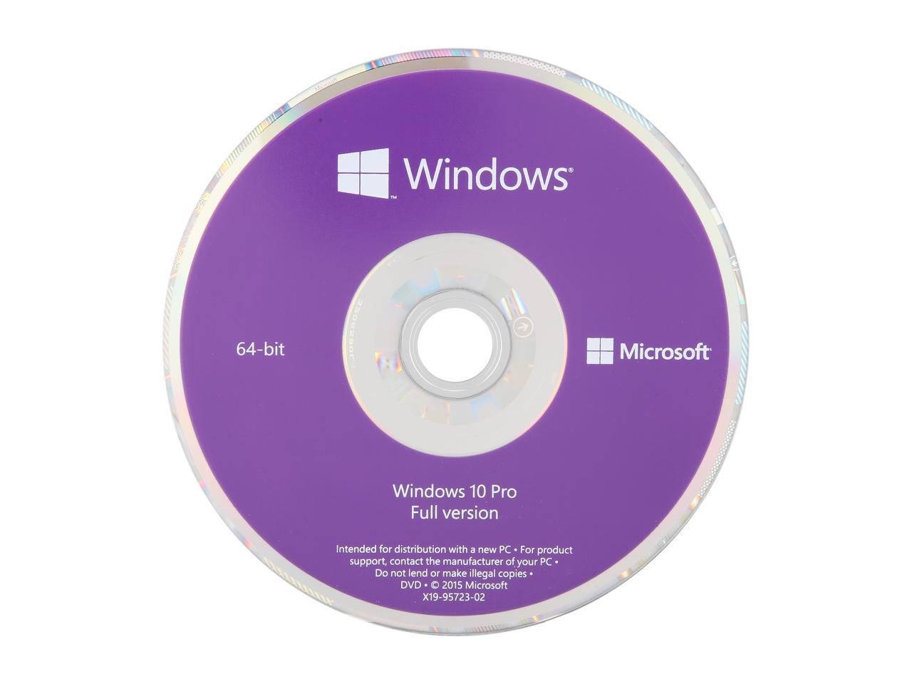 Windows 10 Pro 64-Bit Installation / Recovery Disc Only - No License Key Included