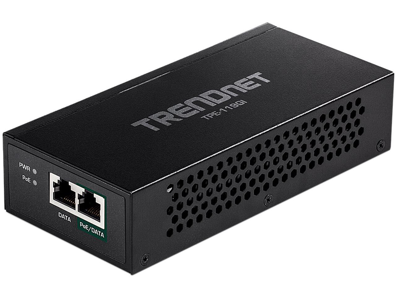 TRENDnet PoE Adapter TRENDnet Gigabit PoE+ Injector - 30W Power Over ...