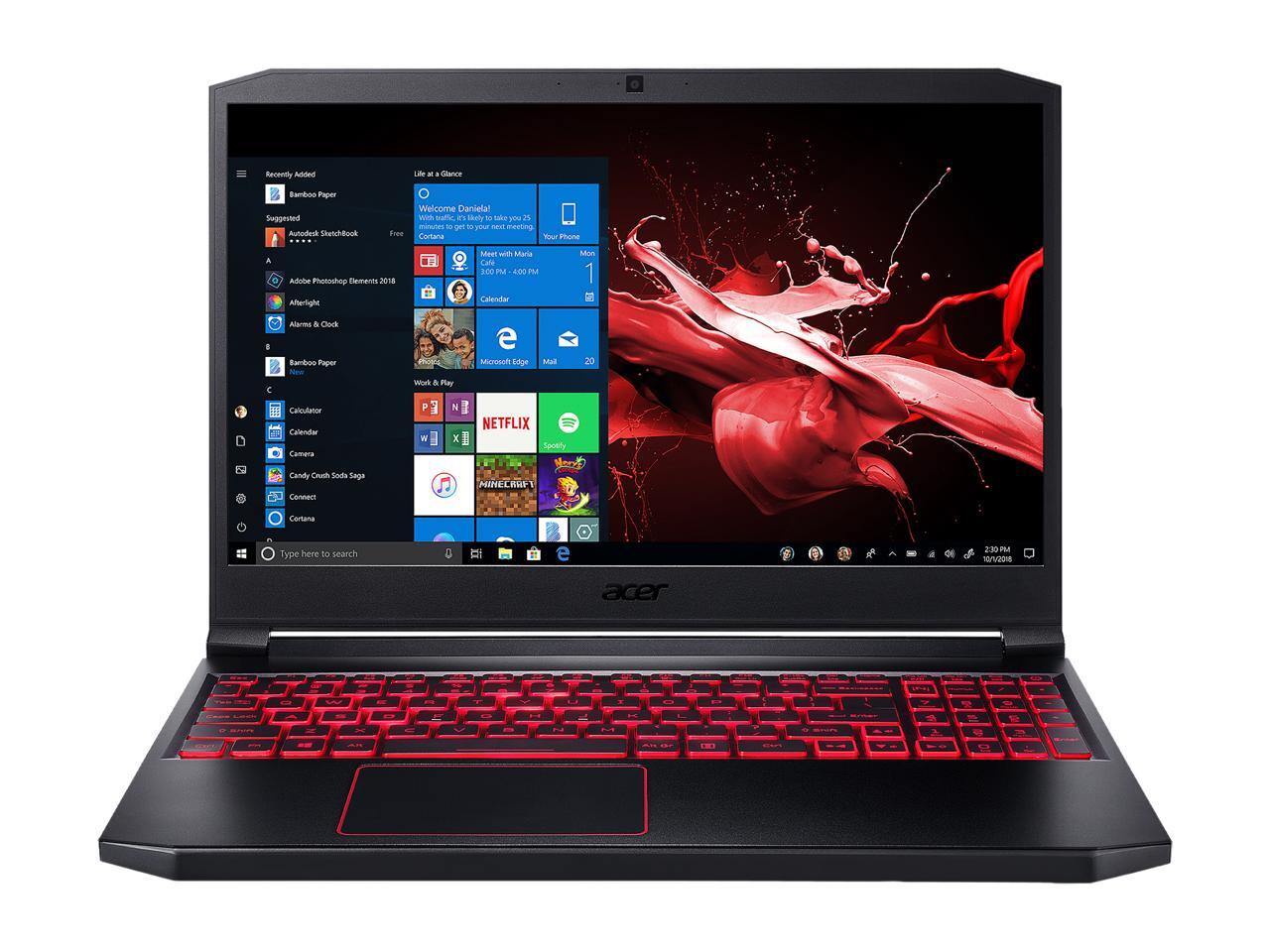 Acer Nitro 7 Intel i7-9750H (2.60 GHz) 15.6" IPS Gaming Laptop, NVIDIA GeForce GTX 1050, 8GB Memory, 256GB SSD