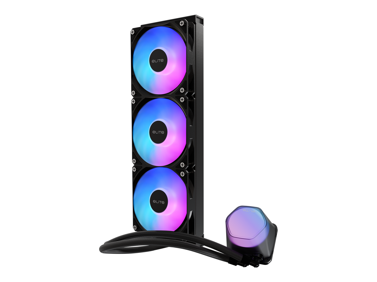 Refroidisseur liquide 360 Elite AIO CPU, R9|Ultra 7, pompe à roulement en céramique, - Photo 2/5