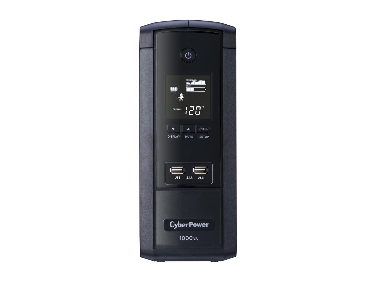 CyberPower BRG1000AVRLCD Intelligent LCD UPS Systems - 1000VA/600W, 120 VAC, - Picture 2 of 5