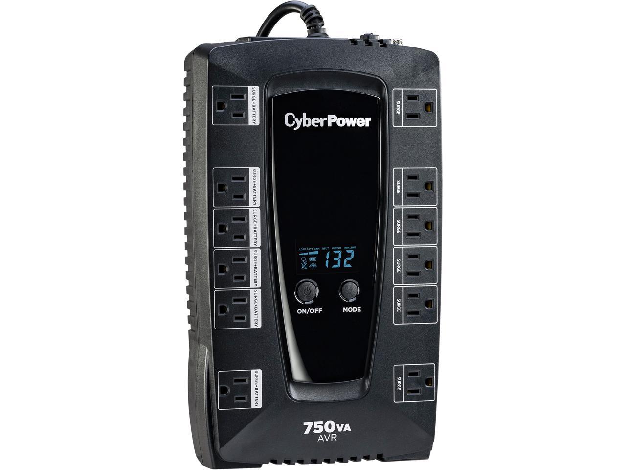 UPS LCD inteligente CyberPower AVRG750LCD 750 VA 450W 12 salidas - Imagen 1 de 5