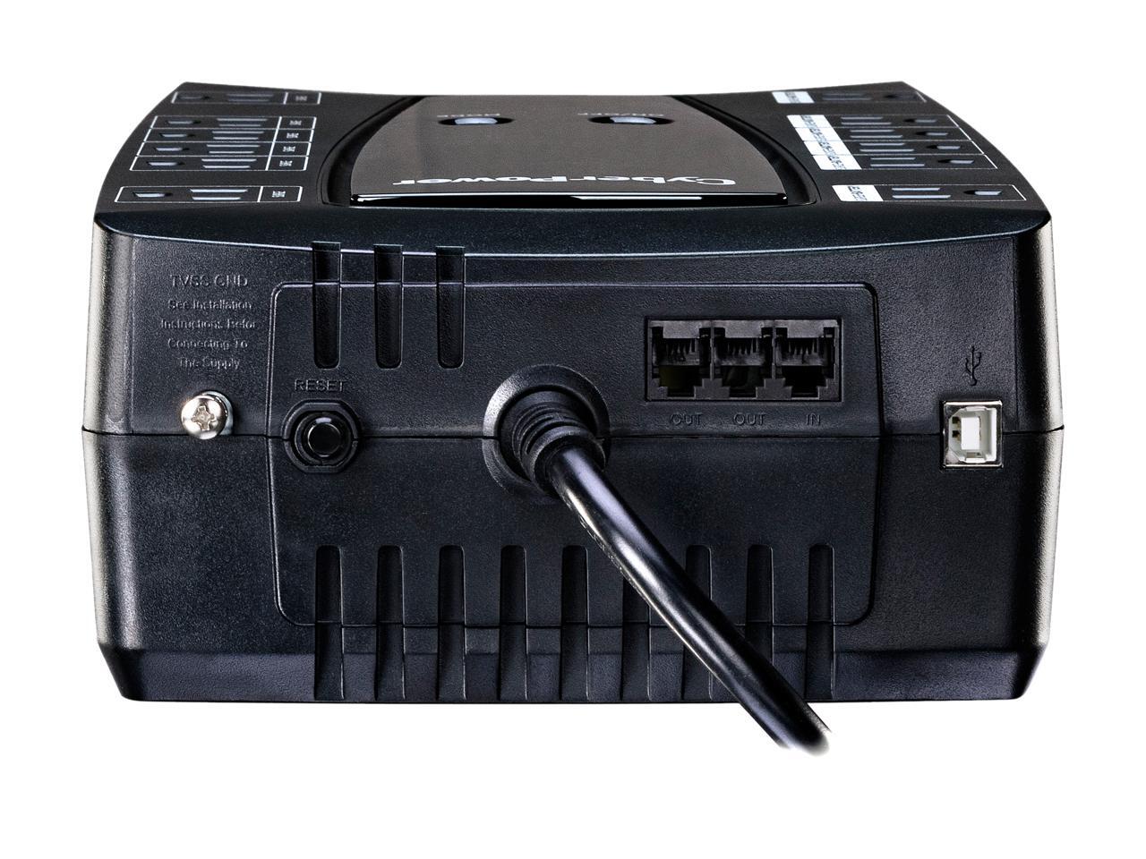UPS LCD inteligente CyberPower AVRG750LCD 750 VA 450W 12 salidas - Imagen 4 de 5