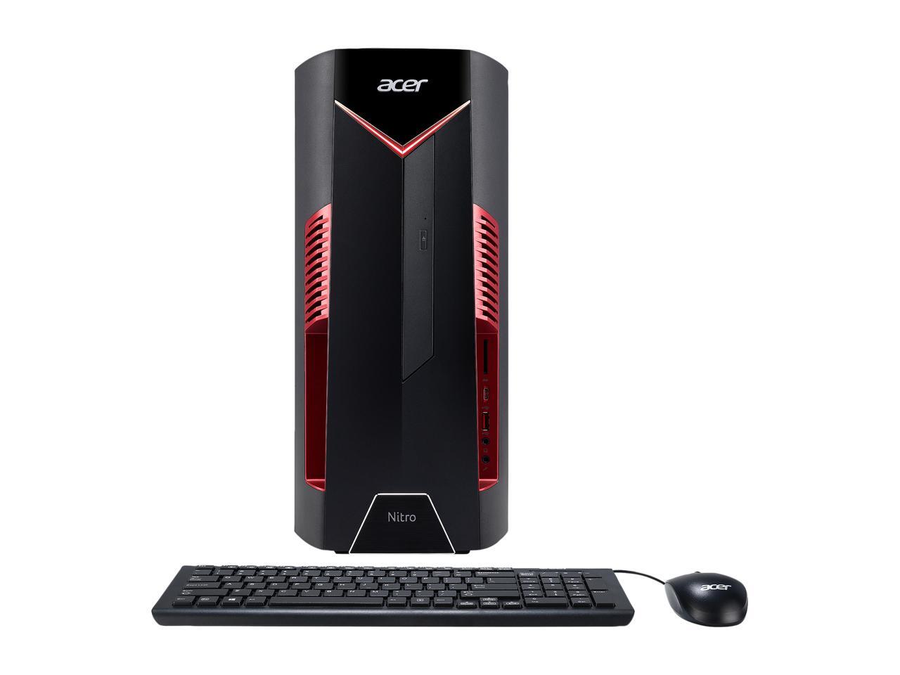 Acer Nitro 50 Intel Core i5-8400 (2.8 GHz) Gaming Desktop, 8GB DDR4, 1TB HDD, 16GB Optane Memory, AMD Radeon RX 580