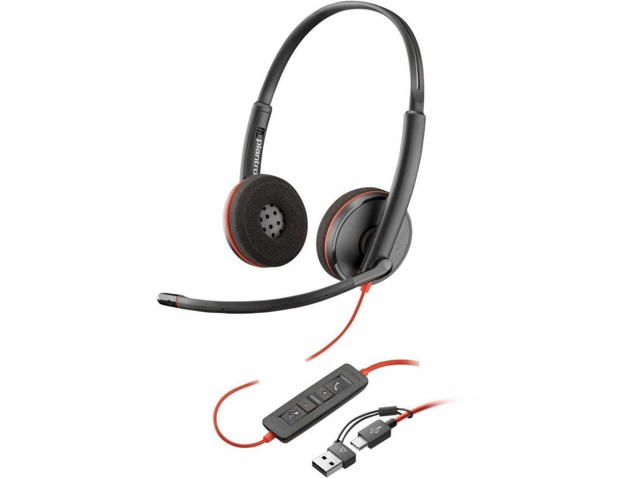 Poly Blackwire 3220 Stereo USB-C Headset + USB-C/A Adapter - Stereo - USB Type - Picture 2 of 4