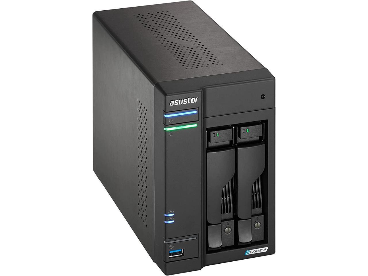 Asustor Lockerstor 2 Gen 2 AS6702T 2 Bay NAS, Quad-Core 2.0GHz CPU, Dual 2.5GbE - Afbeelding 3 van 5