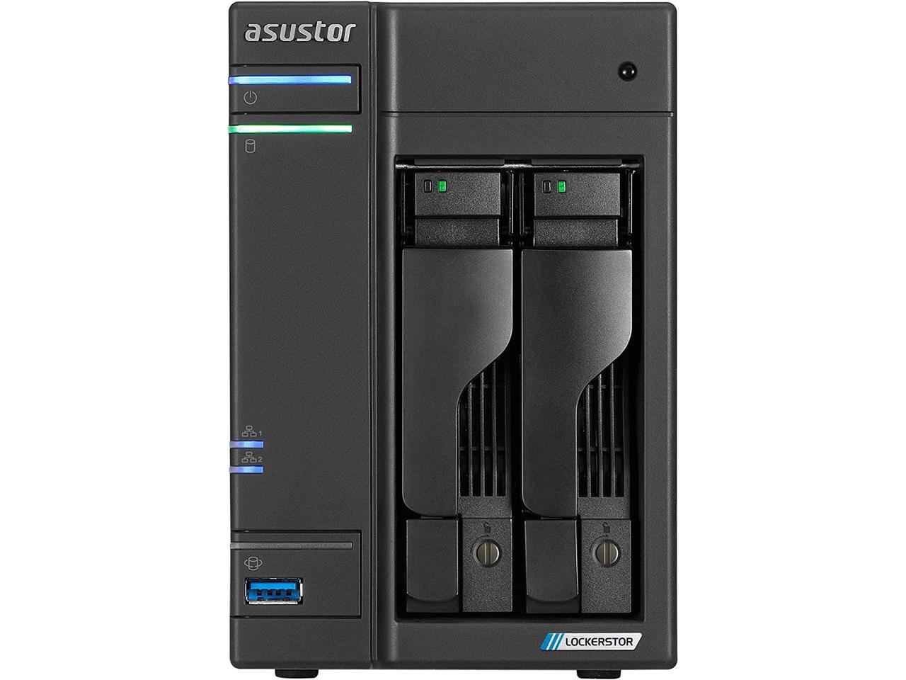 Asustor Lockerstor 2 Gen 2 AS6702T 2 Bay NAS, Quad-Core 2.0GHz CPU, Dual 2.5GbE - Afbeelding 2 van 5
