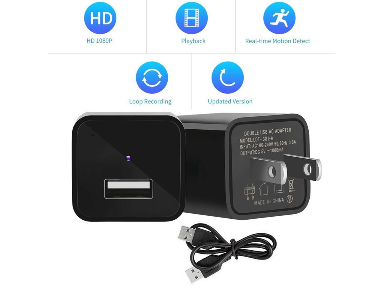 Шпионская камера Nanny Cam HD 1080P в форме USB AC адаптера зарядки с детектором движения Шпионская камера Nanny Cam HD 1080P в форме USB AC адаптера зарядки с детектором движения